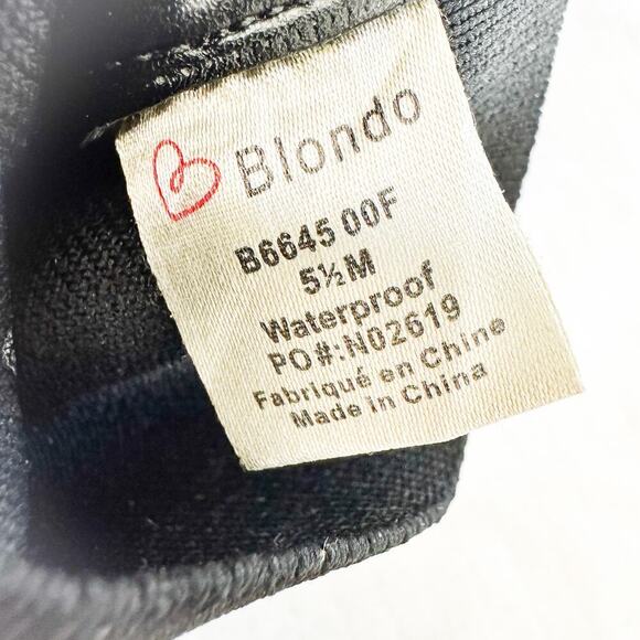 Blondo Arena Waterproof Black Block Heel Slip On Booties Size 5.5 - Picture 3 of 8